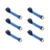 Tie 4 Safe 2" x 10' Lasso Strap w/ D Ring Auto Tie Down Wheel Lift Tow Truck Trailer Blue, 6PK TWS21-510-W27-BU-C-6